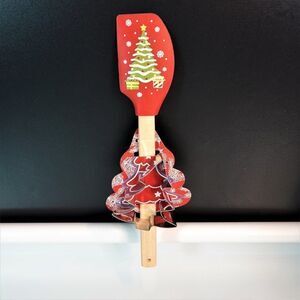 Christmas Silicone Spatula With Cookie Cutter